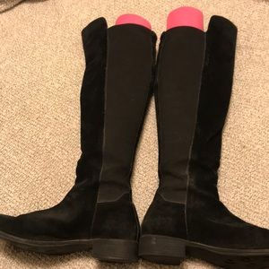 Seychelles black suede knee highs